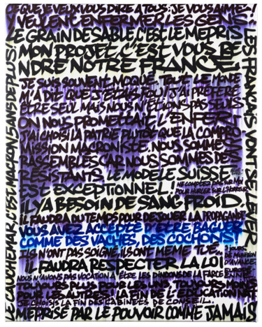 Peinture intitulée "Dupont-Aignan" par Béopé, Œuvre d'art originale, Encre