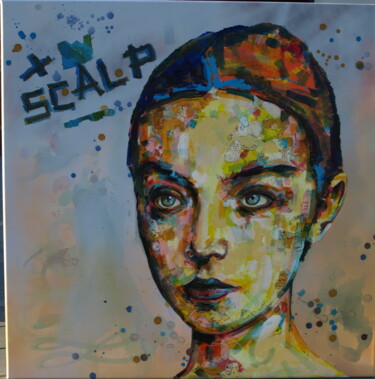 Peinture intitulée "Coup de boule" par Pascal Fairier, Œuvre d'art originale, Acrylique