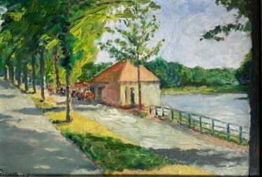 Bootshaus Pintura titulada "Bootshaus" por Stephan Praus, Obra de arte original, Oleo