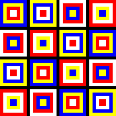 Digitale Kunst mit dem Titel "Fully Stacked Mondr…" von Dr. Matthias Kerling, Original-Kunstwerk, Digitale Malerei