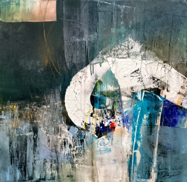 Painting titled "Silent scars" by Vasil Vasilev (Vaso), Original Artwork, Acrylic Mounted on Wood Stretcher frame