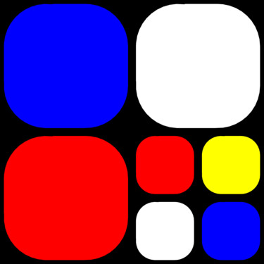 Digitale Kunst mit dem Titel "Caught in Round Cor…" von Dr. Matthias Kerling, Original-Kunstwerk, Digitale Malerei