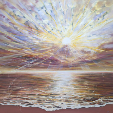 The Dance of the Sun and the Sea Картина под названием "The Dance of the Su…" - Gill Bustamante, Подлинное произведение искусства, Масло Установлен на Деревя…