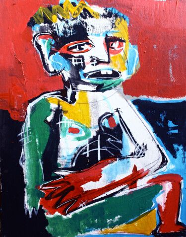 Painting titled "Tired" by Roman Rabyk, Original Artwork, Acrylic