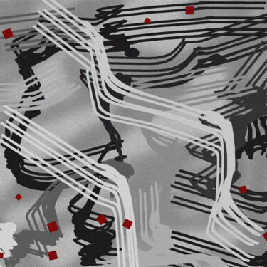 ABSTRACT ART #030 Painting titled "ABSTRACT ART #030" by Diogo Cruz, Original Artwork, Digital Painting Mounted on Wood Panel