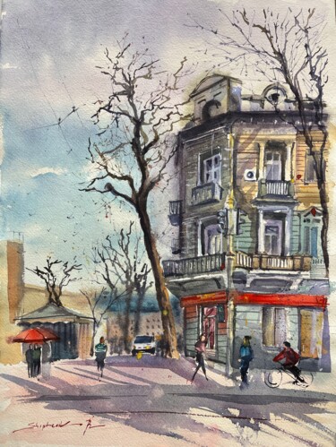 Ukraine Odessa Cityscape "Ukraine Odessa City…" başlıklı Tablo Bogdan Shiptenko tarafından, Orijinal sanat, Suluboya