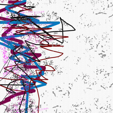 ABSTRACT ART #031 Painting titled "ABSTRACT ART #031" by Diogo Cruz, Original Artwork, Digital Painting Mounted on Wood Panel