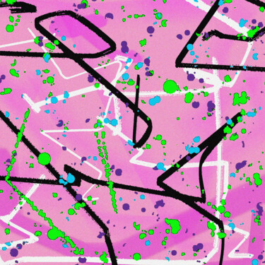 ABSTRACT ART #033 Painting titled "ABSTRACT ART #033" by Diogo Cruz, Original Artwork, Digital Painting Mounted on Wood Panel