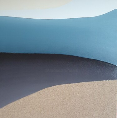 Painting titled "Horizon - peinture…" by Alain Chenard, Original Artwork, Acrylic Mounted on Wood Stretcher frame
