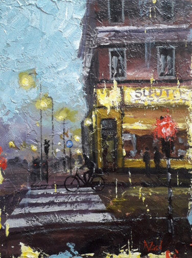 Painting titled "Urban abstraction.…" by Alex Ziev, Original Artwork, Acrylic