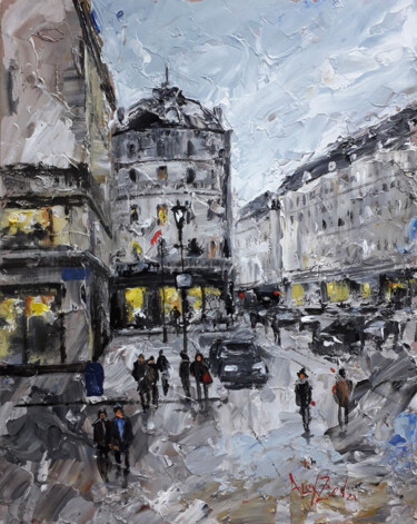 绘画 标题为“Cityscape. Painting…” 由Alex Ziev, 原创艺术品, 丙烯