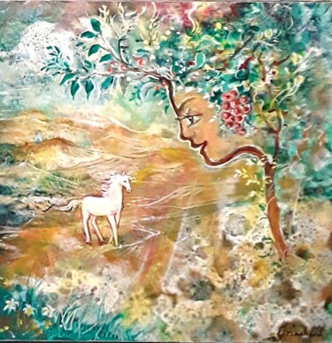 Peinture intitulée "Les 4  ELEMENTS  (T…" par Christian Eprinchard, Œuvre d'art originale, Huile