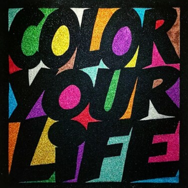 绘画 标题为“Color your life (pa…” 由Jean Jam, 原创艺术品, 丙烯 安装在木质担架架上