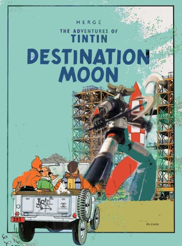绘画 标题为“Destination Moon go…” 由Dominique Kleiner, 原创艺术品, 数字油画