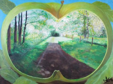 John-Taylor peint pommes Fêtes St Clair-sur-Epte Peinture intitulée "John-Taylor peint p…" par Applestrophe, Œuvre d'art originale, Acrylique