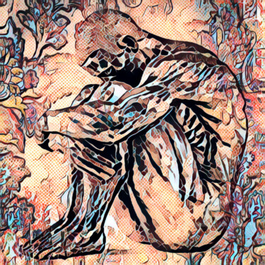Arts numériques intitulée "Tristesse" par Alain Erpelding, Œuvre d'art originale, Travail numérique 2D