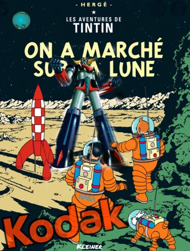 绘画 标题为“On a marché sur la…” 由Dominique Kleiner, 原创艺术品, 数字油画