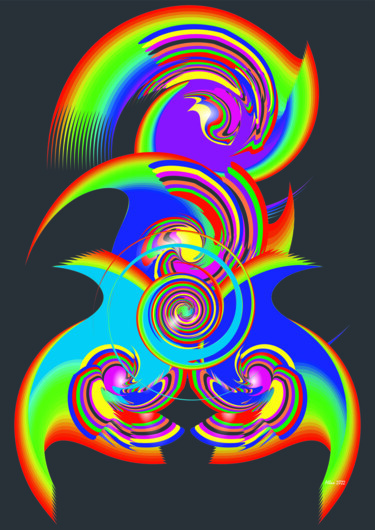 Digital Arts titled "CÔIA DANÇANDO FREVO…" by Reinhard Heydrich Allan De Souza Santos, Original Artwork, Digital Painting