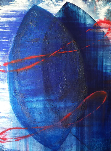 Peinture intitulée "Semilla de agua III" par Jorge Mejías, Œuvre d'art originale, Pigments Monté sur Châssis en bois