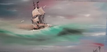 Ζωγραφική με τίτλο "Seascape in emotion" από Pascal Jung, Αυθεντικά έργα τέχνης, Λάδι