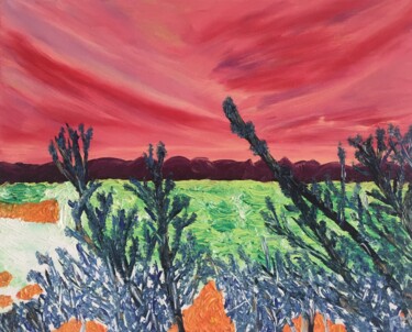 #Le cap au soir Peinture intitulée "#Le cap au soir" par François Martigné, Œuvre d'art originale, Huile