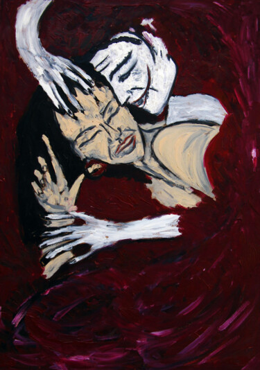 绘画 标题为“Enamored mime” 由Oksana Budnichenko, 原创艺术品, 油