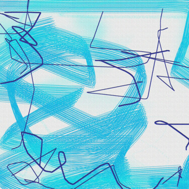 ABSTRACT ART #034 Painting titled "ABSTRACT ART #034" by Diogo Cruz, Original Artwork, Digital Painting Mounted on Wood Panel