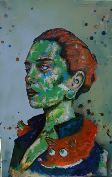 Peinture intitulée "irish gal" par Pascal Fairier, Œuvre d'art originale, Acrylique