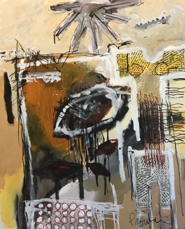 Peinture intitulée "La salle d'essayage!" par Johanne Proulx, Œuvre d'art originale, Acrylique