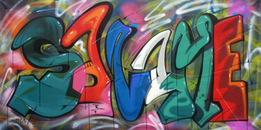 Peinture intitulée "Tag n° 2202" par Saname, Œuvre d'art originale, Bombe aérosol