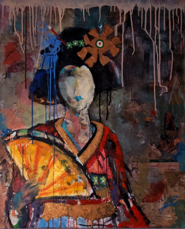 绘画 标题为“SERIE GEISHA 00060” 由Josep Pozo, 原创艺术品, 丙烯