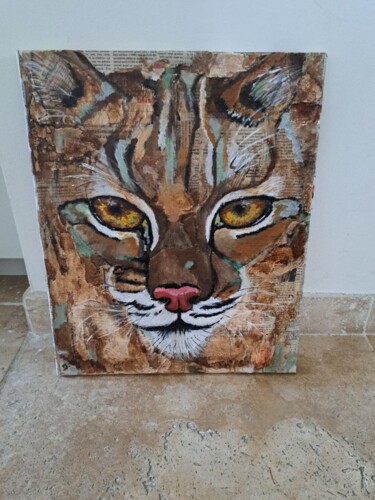 Peinture intitulée "dans les yeux du ly…" par Delphine Grezes, Œuvre d'art originale, Acrylique
