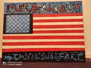 绘画 标题为“USA ahead!” 由Brahim Megherbi, 原创艺术品, 丙烯