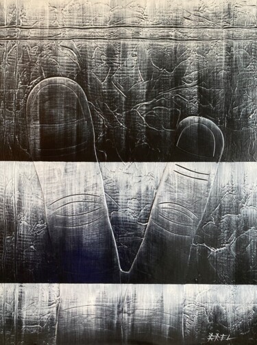 Painting titled "" No  Peace end No…" by Pascal Brel, Original Artwork, Acrylic Mounted on Other rigid panel