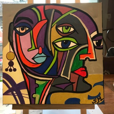 Peinture intitulée "inspiration expirat…" par Sylvie Mercadier Cougoule, Œuvre d'art originale, Acrylique
