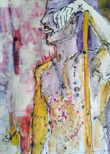 Malerei mit dem Titel "Tobias" von Jana Scherer, Original-Kunstwerk, Acryl