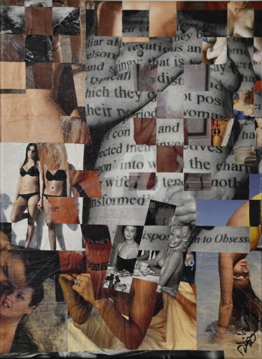 Décadence de la Nudité Collages intitulée "Décadence de la Nud…" par Kaouteur Souibgui, Œuvre d'art originale, Collages
