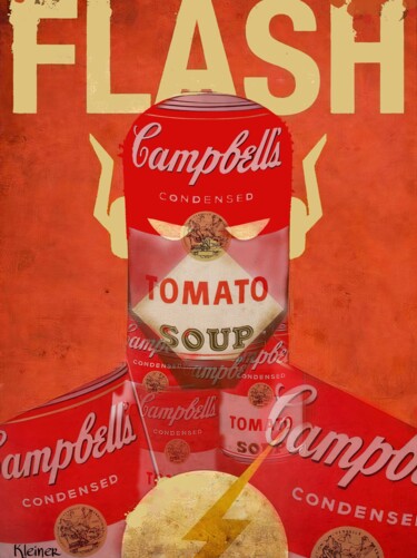 绘画 标题为“Flash Tomato” 由Dominique Kleiner, 原创艺术品, 数字油画