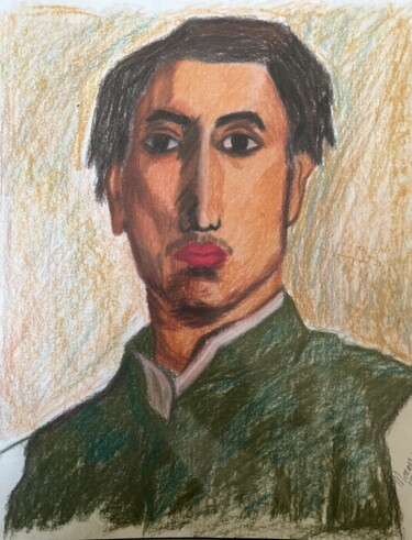 Dibujo titulada "Edgar Degas" por Marco Antonio Moreno, Obra de arte original, Pastel