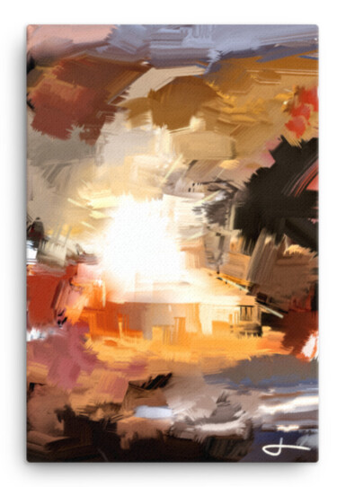 数字艺术 标题为“Upsurge” 由David Turenne, 原创艺术品, 数字油画 安装在木质担架架上