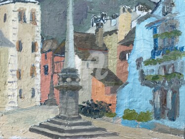 Peinture intitulée "Piazza Giovanni Chi…" par Georgina Rey, Œuvre d'art originale, Huile