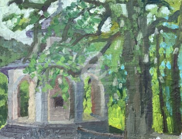 Peinture intitulée "Sacra Monte Calvario" par Georgina Rey, Œuvre d'art originale, Huile