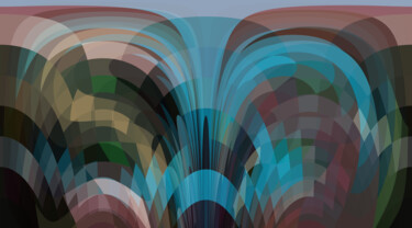 Digital Arts titled "Digital Abstract No…" by Shahriar Aghakhani, Original Artwork, Digital Painting