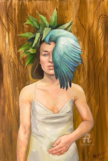 绘画 标题为“The Bird of Happine…” 由Arina Apostolova, 原创艺术品, 油