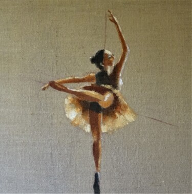 绘画 标题为“Ballerine acrylique…” 由Francois Xavier Vaudeleau, 原创艺术品, 丙烯 安装在木质担架架上