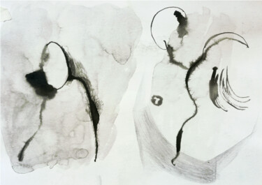 Рисунок под названием "Untitled I" - Yuliya Bardun, Подлинное произведение искусства, Чернила