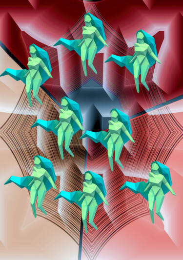 Artes digitais intitulada "Homenagem á mulher.…" por Antonio Guimaraes, Obras de arte originais, Trabalho Digital 2D