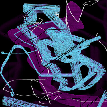 ABSTRACT ART #040 Painting titled "ABSTRACT ART #040" by Diogo Cruz, Original Artwork, Digital Painting Mounted on Wood Panel