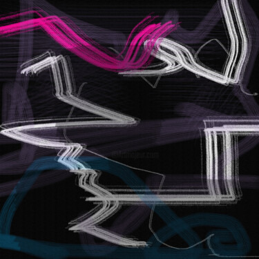 ABSTRACT ART #045 Painting titled "ABSTRACT ART #045" by Diogo Cruz, Original Artwork, Digital Painting Mounted on Wood Panel
