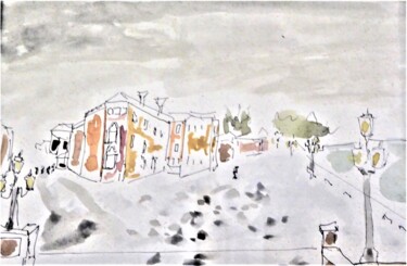 「via Garibaldi」というタイトルの絵画 Giulia Archerによって, オリジナルのアートワーク, 水彩画